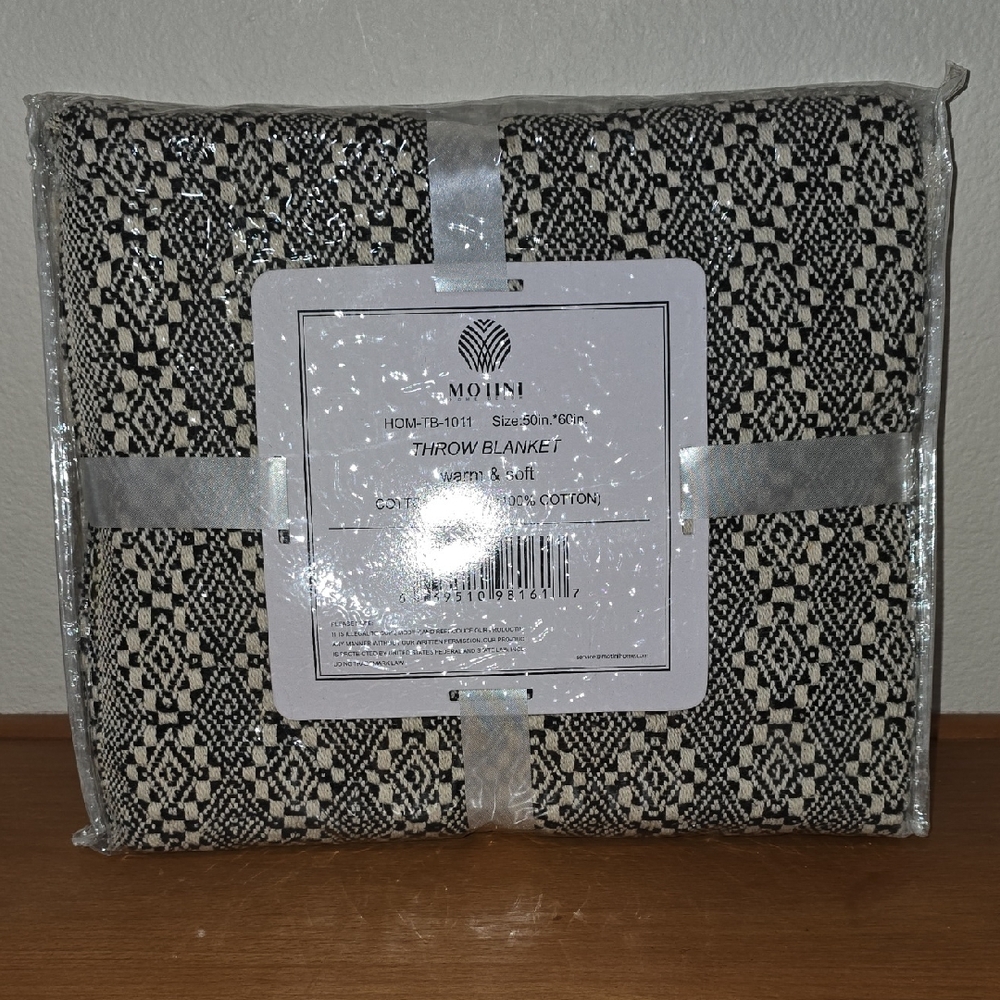 Cotton Throw Blanket - Warm & Soft Gray